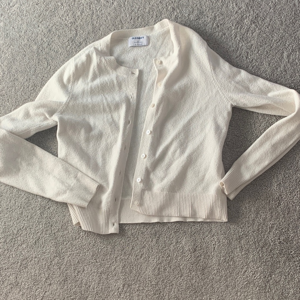 Old Navy Cream Cardigan Sweater